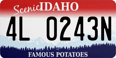 ID license plate 4L0243N