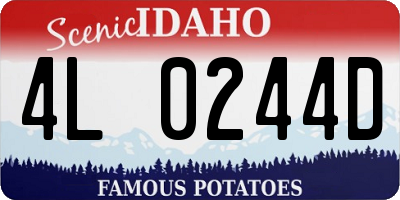 ID license plate 4L0244D
