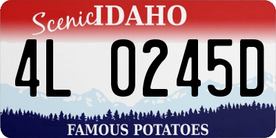 ID license plate 4L0245D