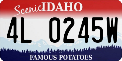 ID license plate 4L0245W
