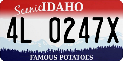 ID license plate 4L0247X