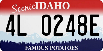 ID license plate 4L0248E