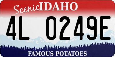 ID license plate 4L0249E