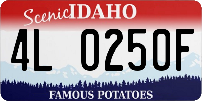 ID license plate 4L0250F