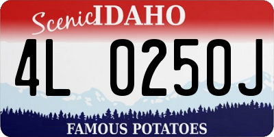 ID license plate 4L0250J