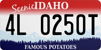 ID license plate 4L0250T