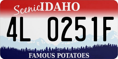 ID license plate 4L0251F