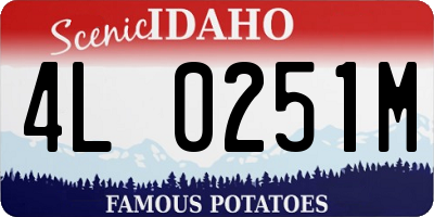 ID license plate 4L0251M