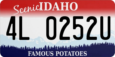 ID license plate 4L0252U