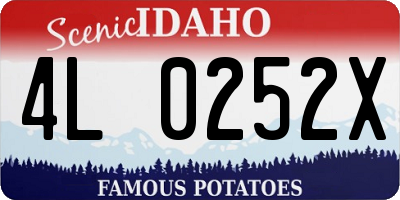ID license plate 4L0252X