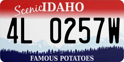 ID license plate 4L0257W