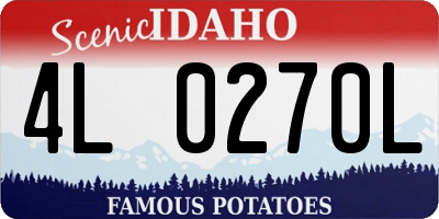 ID license plate 4L0270L