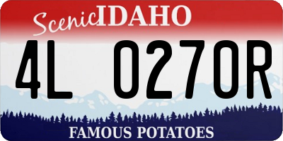 ID license plate 4L0270R