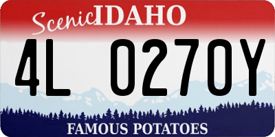 ID license plate 4L0270Y
