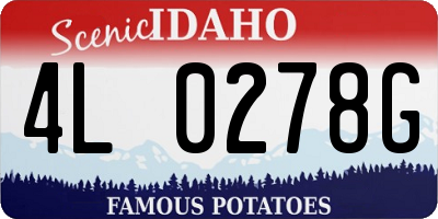 ID license plate 4L0278G