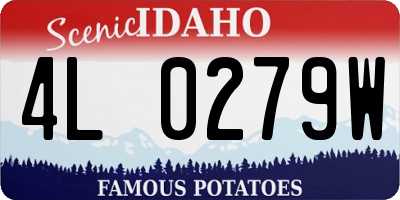 ID license plate 4L0279W