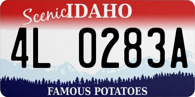 ID license plate 4L0283A