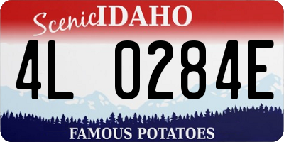 ID license plate 4L0284E