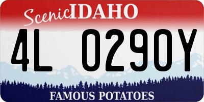 ID license plate 4L0290Y