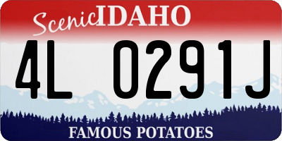 ID license plate 4L0291J