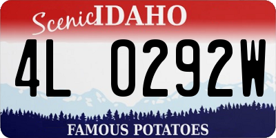 ID license plate 4L0292W