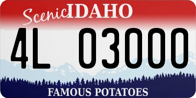 ID license plate 4L0300O