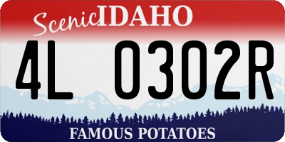 ID license plate 4L0302R