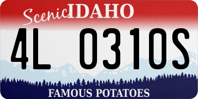 ID license plate 4L0310S