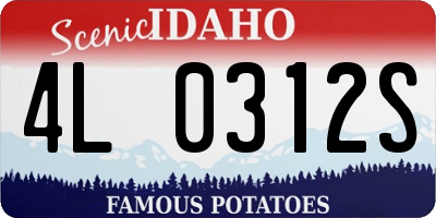 ID license plate 4L0312S