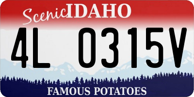 ID license plate 4L0315V