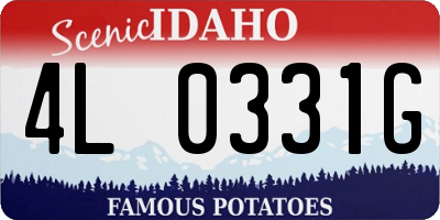 ID license plate 4L0331G
