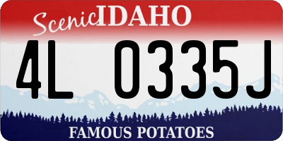 ID license plate 4L0335J