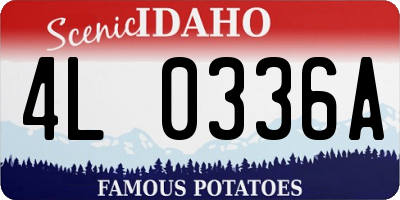 ID license plate 4L0336A