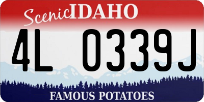 ID license plate 4L0339J