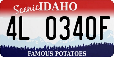 ID license plate 4L0340F