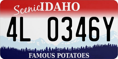 ID license plate 4L0346Y