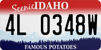 ID license plate 4L0348W