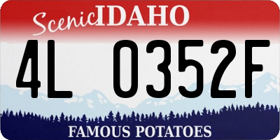 ID license plate 4L0352F