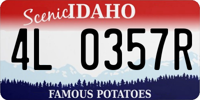 ID license plate 4L0357R