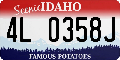 ID license plate 4L0358J