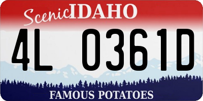 ID license plate 4L0361D