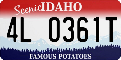 ID license plate 4L0361T