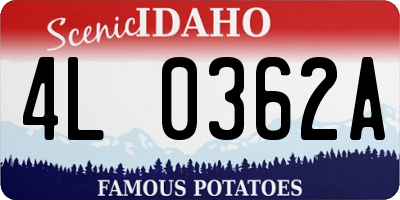 ID license plate 4L0362A