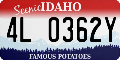 ID license plate 4L0362Y