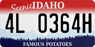 ID license plate 4L0364H