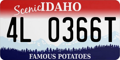 ID license plate 4L0366T