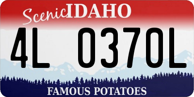 ID license plate 4L0370L