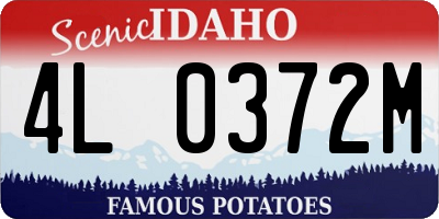 ID license plate 4L0372M