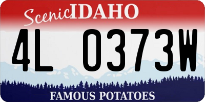 ID license plate 4L0373W