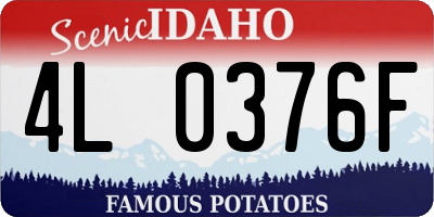 ID license plate 4L0376F
